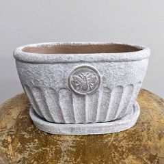 HONEY BEE　オーバルプランターS　セメント植木鉢　植物用　ハチ　はちみつ　ポット