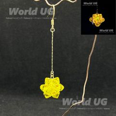 花玉(12粒) カドミウムガラス＆ウランガラス スイングピアス 片耳