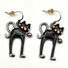 アメリカン ナバホ族 ターコイズ スターリング シルバー 猫モチーフ 