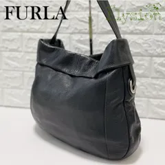 ★FURLA★ フルラ ワンショルダーバッグ 肩掛け イタリア製 レザー 本革 ブラック 黒 レディース