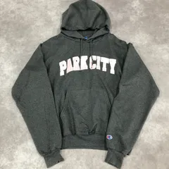 champion チャンピオン パーカー スウェットプルオーバー アメカジ 古着 USED ヴィンテージ VINTAGE スポーティー ダークカラー デカロゴ 刺繍ロゴ ポイントロゴ シンプル ベーシック ロングアーム