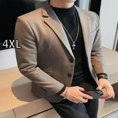 [4XL]春 コーデ メンズ  服 シンプル ファッション オシャレ 大人 かっこいい 大きいサイズ ストリート 紳士服  カジュアル スーツ ジャケット ハイエンド スリム 単品 トップス 韓国スタイル 