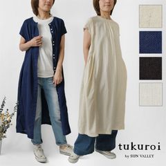 TANG タング】リネン フリンジネック フリル切替袖 2way