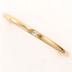 K18PG　リング　ring　指輪　12号　ダイヤ　0.01　総重量約1.1g
