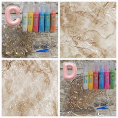 いずれか1点　ガラス絵の具＆プレート&装飾・金具セット　アートプレート　絵具のり　オーナメント
