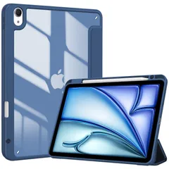 【人気商品】(2020) Air4 ケース / 10.9インチ / 透明 (2022) クリアカバー Air5 ペン収納 iPad iPad 耐衝撃 (2024) 三つ折り M2 スタンド 11インチ スマートカバー Air (ネイビー) ProCase