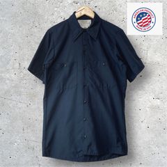 USA製　U.S.P.S  企業　ワーク　郵政　半袖シャツ　ネイビー　サイズSE