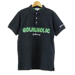 ジャックバニー ポロシャツ トップス 半袖 ゴルフウエア パーリーゲイツ 大きいサイズ メンズ 6サイズ 紺×蛍光緑 Jack Bunny!! 【中古】