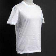 PRADA プラダ トライアングルロゴ ホワイト コットン Tシャツ L レディース