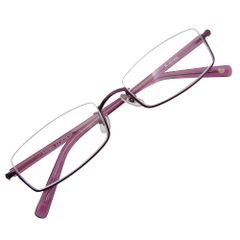 [k－eines] 老眼鏡 スクエア アンダーリム 軽い 掛けやすい シニアグラス 軽量 非球面 ブルーライトカット 12003 (パープル +1.25)