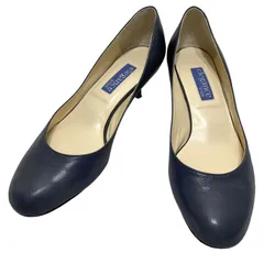 エレガンス卑弥呼 (25) パンプス ローヒール アーモンドトゥ ヒール 本革 レザー 希少カラー