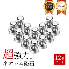 マグネット ピン 強力 収納 フック シルバー 12個セット おしゃれ 強力 かわいい シンプル Magnet Pin ネオジム磁石 ネオジウム磁石 フック シンプル 北欧 インテリア 収納小物 便利グッズ キッチン ポイント消化 超強力 ホワイトボード