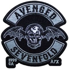 オフィシャル バンドワッペン アヴェンジドセヴンフォールド AVENGED SEVENFOLD Deathbat Crest Cut-Out ブラック 黒