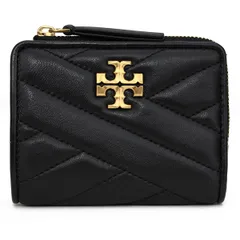 新品 トリーバーチ TORY BURCH 2つ折り財布 キラ シェブロン ブラック
