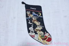MK051 レトロ X'masソックス クリスマスツリー飾り タペストリー プレゼント 靴下のサムネイル