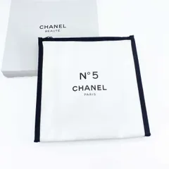 CHANEL ノベルティ コスメポーチ パフューム No.5 ホワイト×ブラック 管理番号：9249