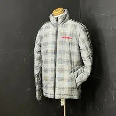 美品 adidas アディダス ジャケット チェック柄 Lサイズ JD2027  メンズ ナイロンジャケット クリーニング済 / 92471