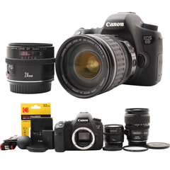 【動作確認済み】 Canon EOS 6D / EF 28-135mm F3.5-5.6 IS / EF 24mm F2.8 デジタル一眼レフカメラ　ダブルレンズセット