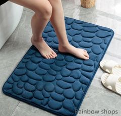 【新品未使用】浴室用滑り止めマット★ 玄関マット ラグ アウトドア 約40cm×60cm ml330cp156