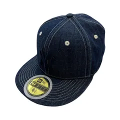 ニューエラ 59FIFTY NY ヤンキース デニムキャップ ネイビー 【 NY 刺繍ロゴ 】ワンサイズ こども用 キッズ ユースサイズ 53cm 帽子 NEWERA  ●FMC88