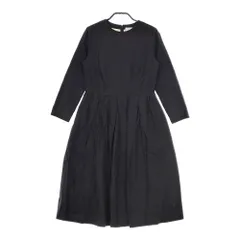 最終値下げ　YAECA WRITE ブラック タックドレス ワンピース　ヤエカ YAECA (ヤエカ) WRITE LONG SLEEVE TUCK DRESS / ライトロング