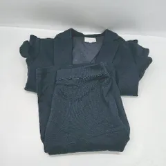 ◇ ⊇ KUMIKYOKU ミニ丈 S ジャケット スカート スーツ サイズ2 ネイビー レディース E  【1502200006473】