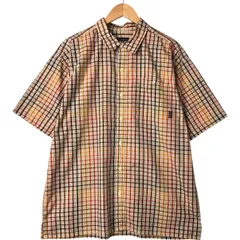 古着 パタゴニア Patagonia 53000S9 チェック柄 半袖 ポリコットンシャツ メンズL相当/eaa547849