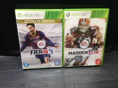 FIFA 14, MADDEN NFL 12 XBOX 360 海外版 ソフト 2点まとめて mFF051 ● ★