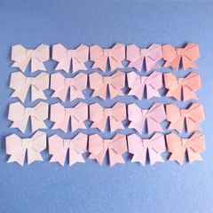 折り紙 リボン 無地 ピンク系 ２０個