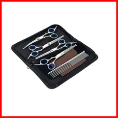【迅速】（M）ペット 犬 猫トリミング用はさみ トリミングシザー お手入れ用品 カーブシザー セニングシザー カーブばさみ 美容ハサミトリマー ハサミ セット カット シザー 切れ味 ペット用品 美容 はさみ コーム ペットブラシング カーブハサミ ペット用