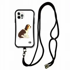 [iPhone11 Pro Max] スマホショルダー付 アニマル柄 iPhoneSE 第3世代 第2世代 i-coronケース アイフォン 15 Pro Plus Pro Max 14 13 スマホケース カバー 肩掛け 斜め掛け ビーグル 犬 イヌ おすわ