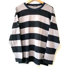 (^w^)b le coq sportif ルコックスポルティフ クルーネック 長袖 Tシャツ ロンティ ロンＴ ボーダー柄 コットン100% カジュアル トップス ゴルフ ピンク系×ブラック メンズ 男性 サイズ O