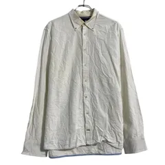 Tommy Hilfiger 長袖 無地シャツ L ホワイト ボタンダウン 古着卸 アメリカ仕入 a702-6311のサムネイル