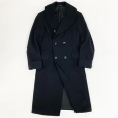 75f27 Yohji Ymamoto POUR HOMME ヨウジヤマモト プールオム ダブルブレスト ウールコート 2011AW ランウェイ着用 HC-C06-125 サイズ2 ブラック メンズ 日本製のサムネイル