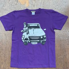 Drive my carTシャツ　purple　　モッズ　トライアンフ　昭和　レトロ