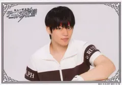 【中古】生写真(男性) 佐藤祐吾(木更津淳)/横型・バストアップ・ユニフォーム白・茶色・顔右向き・背景白・キャラクターショット/ミュージカル『テニスの王子様』3rdシーズン 青学vs山吹 座席抽選アナザー生写真