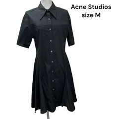 【ACNE STUDIOS】タイトロングワンピース ACNE STUDIOS Off-the-shoulder distressed ribbed cotton-blend