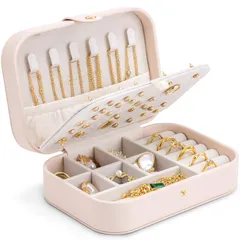 新品 VLANDO ジュエリーボックス ピアスケース 携帯用 ミニ アクセサリーケース （ライトピンク）