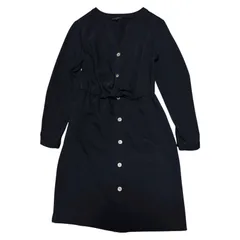 DD120 【美品】 SHIPS シップス フロントリボンワンピース ネイビー レディース サイズS