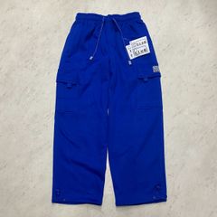 FOTUS ブルー ナイロンカーゴパンツ マルチポケット - メルカリ