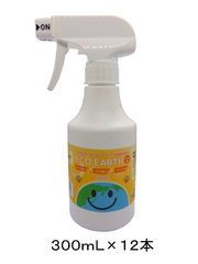 自然由来の有機酸発酵液で出来たペット用消臭剤【ECO EARTH　ペット用】　スプレー300ｍｌ　１２本入り