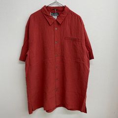 Columbia 半袖シャツ MODAL モダール オレンジ チェック ビッグサイズ【メンズXL】