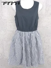 ◇ IENA イエナ ノースリーブ 膝丈 ワンピース ネイビー系 レディース 【中古】 【1002802404573】