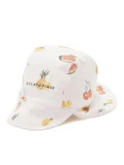 【在庫処分】OWHT PBGH242532 BABYフルーツアニマル柄キャップ ピケ] [ジェラート