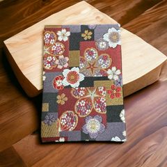 西陣織 御朱印帳 桜 格子柄