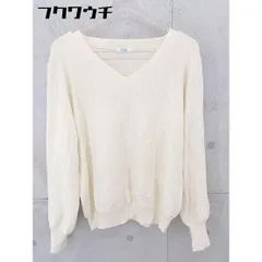 ◇ A.V.V アーヴェヴェ Vネック ニット 長袖 セーター サイズXL アイボリー レディース 【中古】 【1102100008623】