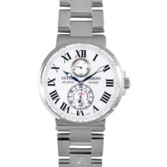 ユリス ナルダン Ulysse Nardin 263-67 腕時計 ホワイト文字盤 マキシマリーンクロノ メンズ【中古】
