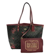コーチ 花柄リバーシブルレザートートバッグ F37807 レディース COACH