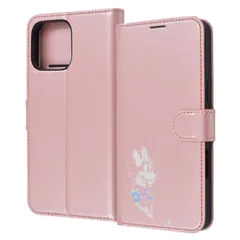 iPhone 16 Pro Max ディズニー / 衝撃吸収 マグネットベルト シンプル 手帳型レザーケース / ミニーマウス_sitting2