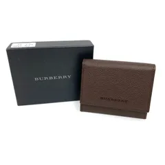 D0812 新品未使用！ 格安！ BURBERRY バーバリー ノバチェック 小銭入れ コインケース レザー ダークブラウン
